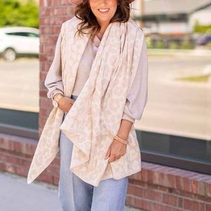 Jillian Harris nude leopard print throw/scarf/shall